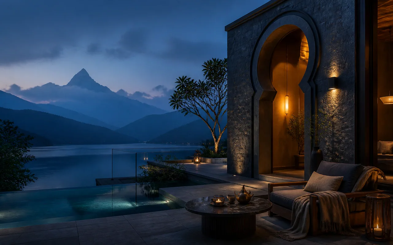 Juniper House — Hotel / homestay fictional concept artwork